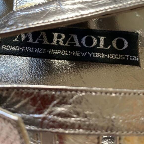 MARAOLO ROMA FIRENZE PLATINUM SANDALS SIZE 8 1/2 - Picture 3 of 5
